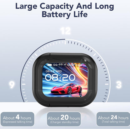 NexvoHub™ AI Translator Earbuds with Smart Display